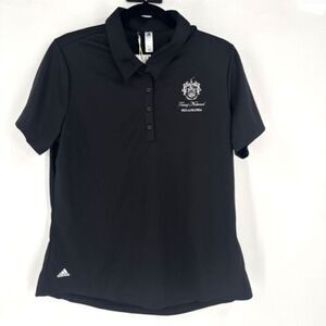 NWT Adidas Trump National Primegreen Performance Golf Polo Shirt Black Large Wom